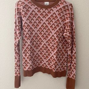 A New Day Neutral colors - geometric sweater, Medium